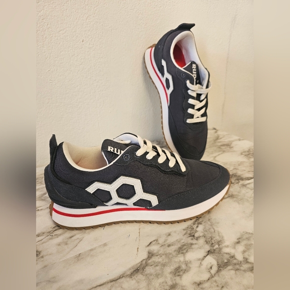 Rudis Mens Street Adult Lifestyle Shoes Sneakers Sz 6.5 Black WhiteWomen Sz 8